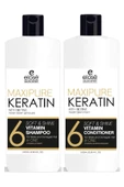 Keratin Saç Bakım Seti Şampuan + Krem 1000 Ml - 1