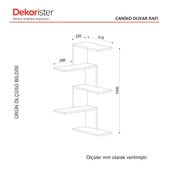 Dekorister Caniko Köşe Duvar Rafı Beyaz - 6