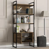 Dekorister Exclusive Scala Demir Kitaplık Ceviz - 3