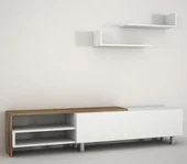 Dekorister Dizayn Tv Ünitesi Beyaz-Ceviz - 4