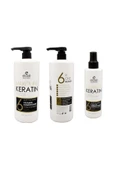 Keratin Şampuanı 1000 ml. ve Saç Kremi 1000 ml. ve Keratin Saç Sütü 250 ml. ve Saç Bakım Sütü - 1