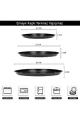 Kapris 3 Lü Emaye Pizza Fırın Tepsi Seti 26-29-32 Cm KAP-536 thumbnail 3