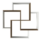 Dekorister Dragon Duvar Rafı Beyaz-Ceviz thumbnail 4