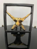 Tutsak Adam heykeli Soyut Düşünce Tuzağı Tasarım Heykel ( aşırı düşünen heykel mücadele figürü biblo ) - 1