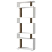Dekorister Blok Kitaplık Beyaz-Ceviz - 5