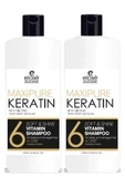 Keratin Saç Bakım Sampuanı 1000 Ml - 2 Adet - 1