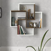 Dekorister Dragon Duvar Rafı Beyaz-Ceviz thumbnail 1