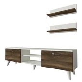Dekorister Geacles Tv Ünitesi Beyaz-Ceviz - 4