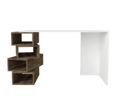 Dekorister Jenga Çalışma Masası Beyaz-Ceviz - 7