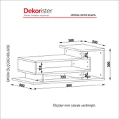 Dekorister Spring Orta Sehpa Beyaz-Ceviz - 7