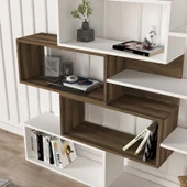 Dekorister Marla Kitaplık BEYAZ-CEVİZ - 3
