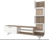 Dekorister Ceren Kitaplıklı Tv Ünitesi Beyaz-Cordoba - 6