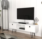 Dekorister Moda Metal Ayaklı Tv Ünitesi Beyaz - 1