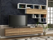 Dekorister Damla Tv Ünitesi Beyaz-Ceviz - 2