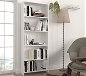 Dekorister Cansu G 5 Raflı  Kitaplık Beyaz - 1
