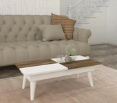 Dekorister Castrum Orta Sehpa Beyaz-Ceviz - 1