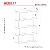 Dekorister Sunrise Kitaplık Beyaz - 8