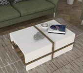 Dekorister Plus Orta Sehpa BEYAZ-CEVİZ thumbnail 3