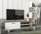 Dekorister Ceren Kitaplıklı Tv Ünitesi Beyaz-Cordoba - 2
