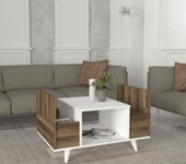 Dekorister Eriberto Orta Sehpa Beyaz-Ceviz thumbnail 4