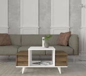 Dekorister Eriberto Orta Sehpa Beyaz-Ceviz thumbnail 3