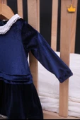 Babyhola Kız Bebek Çocuk Şık Bayramlık Nostaljik Kadife Elbise 13542 - 6