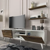 Dekorister Geacles Tv Ünitesi Beyaz-Ceviz - 3