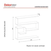Dekorister Confier Duvar Rafı Beyaz - 4