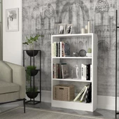 Dekorister Cella 3 Raflı Kitaplık Beyaz - 3