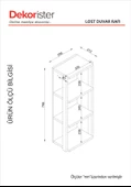 Dekorister Exclusive Lost Metal Duvar Rafı Ceviz - 7