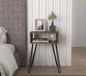Dekorister Tuana Metal Ayaklı Yan Sehpa Ceviz - 4