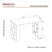 Dekorister Valancia Çalışma Masası Beyaz - 6