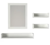 Dekorister Simon Banyo Üst Dolabı Aynalı Etajer Beyaz - 4