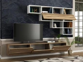 Dekorister Damla Tv Ünitesi Beyaz-Ceviz - 3