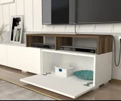 Dekorister Elit Tv Ünitesi Beyaz-Ceviz - 4