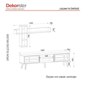 Dekorister Logan Tv Ünitesi Ceviz-Bohça - 4