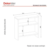 Dekorister Silvanus Koltuk Yan Sehpası Beyaz - 4