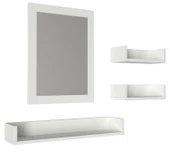 Dekorister Simon Banyo Üst Dolabı Aynalı Etajer Beyaz - 3