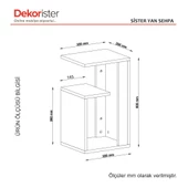 Dekorister Sister Koltuk Yan Sehpa Beyaz thumbnail 5