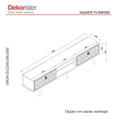 Dekorister Exclusive Valente Tv Sehpası Ceviz-Garden thumbnail 7