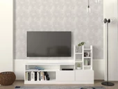 Dekorister Dolunay Kitaplıklı Tv Ünitesi Beyaz - 1
