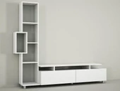 Dekorister Tulip Kitaplıklı Tv Ünitesi Beyaz - 4