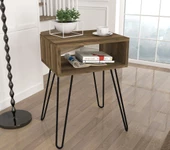 Dekorister Tuana Metal Ayaklı Yan Sehpa Ceviz - 2