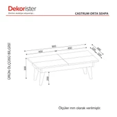 Dekorister Castrum Orta Sehpa Beyaz-Ceviz - 7