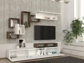 Dekorister Elit Tv Ünitesi Beyaz-Ceviz - 3