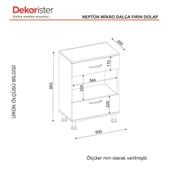 Dekorister Neptun Mutfak Dolabı Beyaz - 8