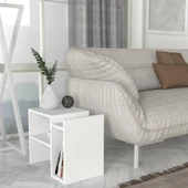 Dekorister Piyon Yan Sehpa Beyaz thumbnail 2