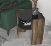 Dekorister Exclusive Marbel Koltuk Yan Sehpa Ceviz-Mermer - 1