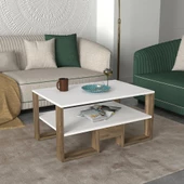 Dekorister Golden Orta Sehpa Beyaz-Ceviz - 2