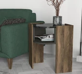 Dekorister Exclusive Marbel Koltuk Yan Sehpa Ceviz-Mermer - 2